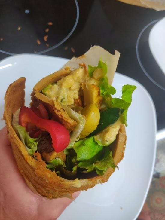 Chickpea Wraps With Hummus Chickpea Wraps With Hummus